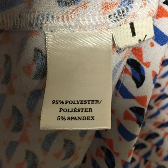 Ann Taylor Aztec blouse top tiered asymmetrical - Picture 3 of 5